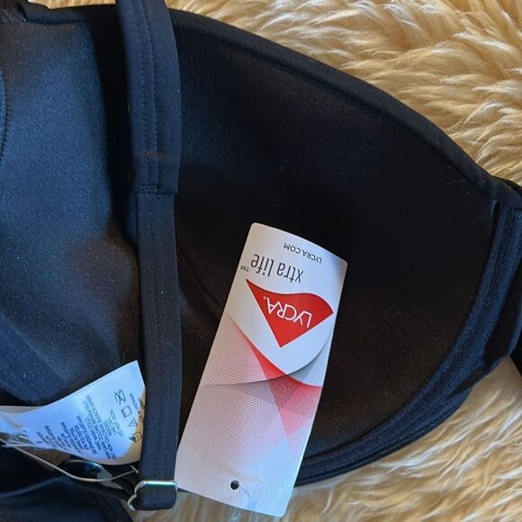 Land’s End Plus Reg retro underwire twist front bikini top  adjustable black Var - Picture 6 of 9